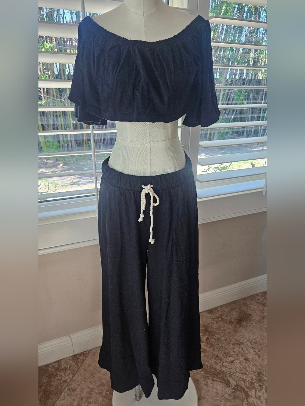 Free People Set Of Top And Pants Black S